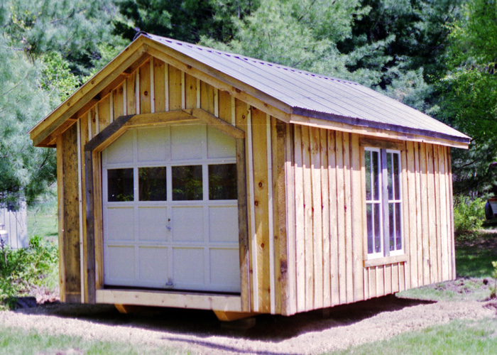 12x18 Garage custom build for sale maine post beam vehicle storage farm equipment shed