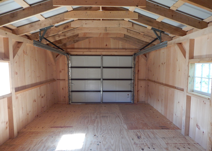 garage 12x20 shed kit interior door frame plans beam 12x24 overhead batten board kits windows standard