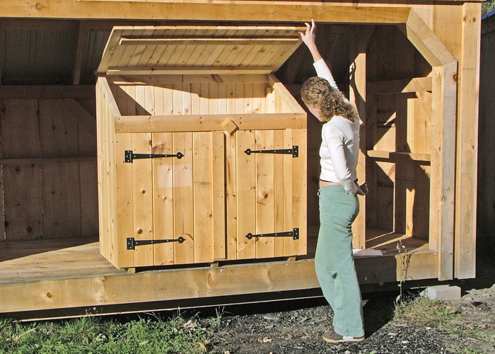 Garbage can storage shed plans.