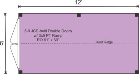 6x12 Nantucket Option B Floor Plan